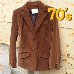 Vintage Brown Corduroy Blazer
